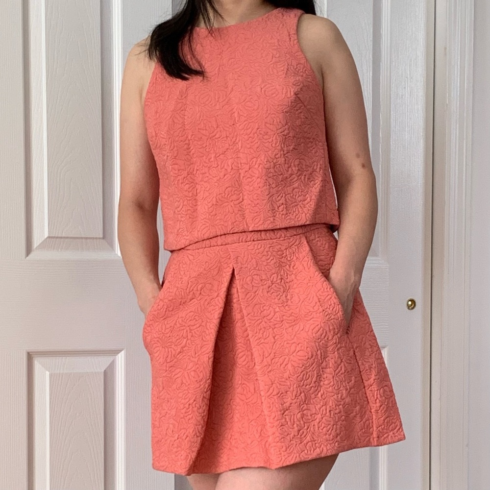 ZARA 2 piece cord set in salmon pink. Size M.